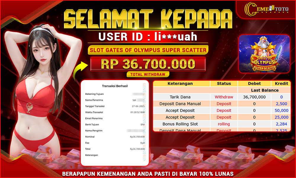 SLOT GATES OF OLYMPUS SUPER SCATTER RP.36.700.000 LUNAS