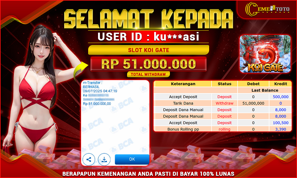 SLOT KOI GATE RP.51.000.000 LUNAS